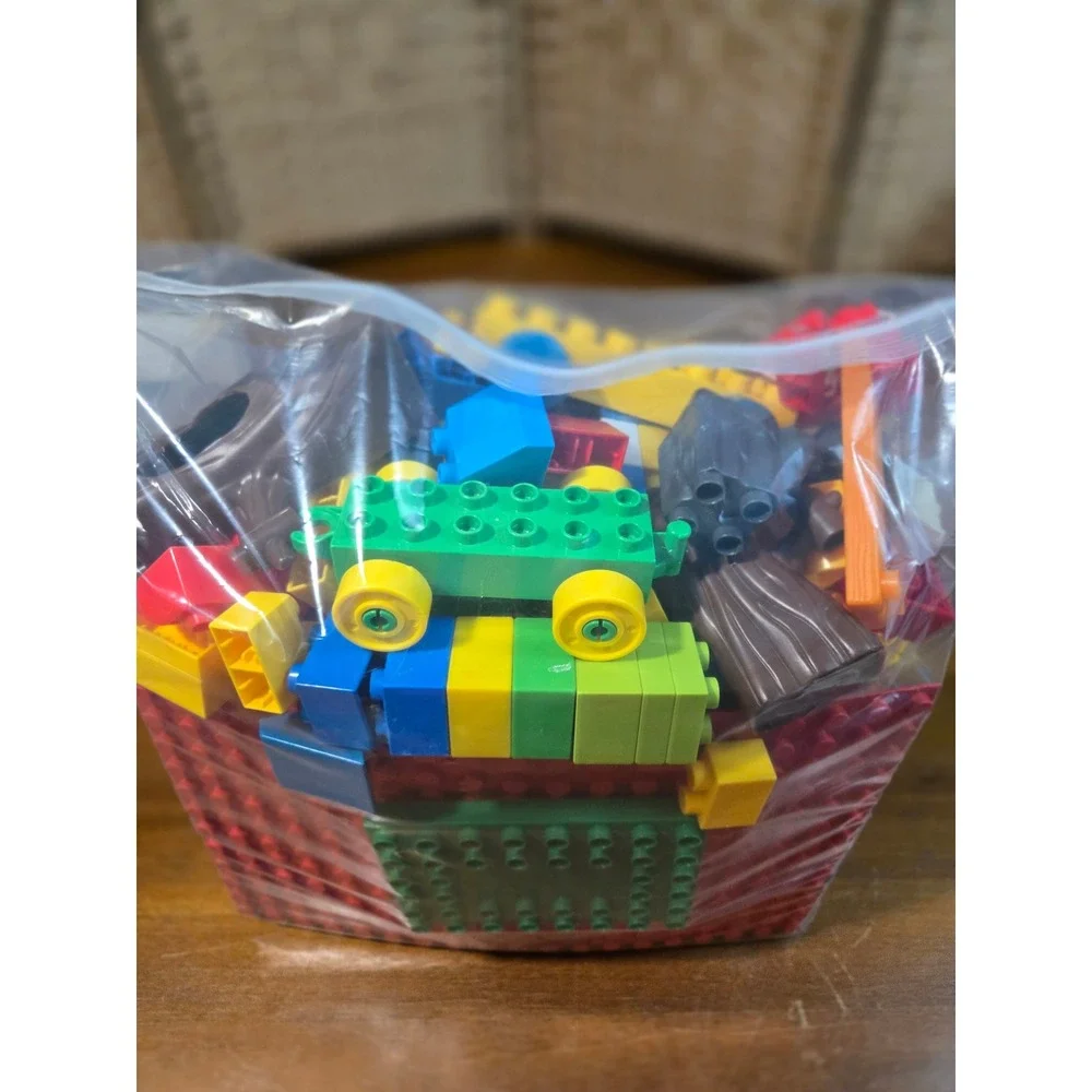 5lb Mixed Brand Building Bricks Blocks Bulk Multicolor Standard Size No Duplo
